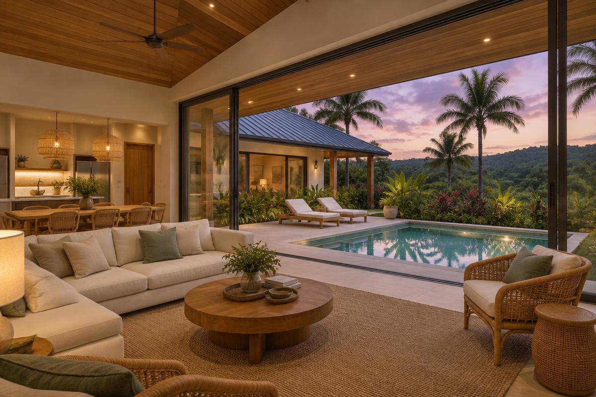 Open plan living interior