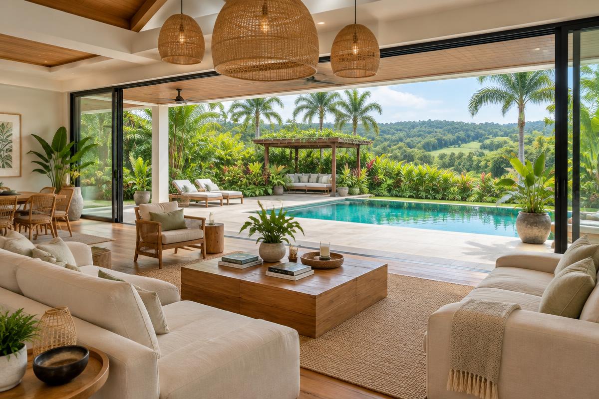 Open plan living interior